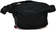 Black Hip Pack with Union Jack Heart Charm