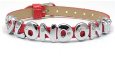 Red Love London Diamante Letters Bracelet