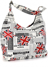 Ladies Contemporary Newspaper Union Jack Shoulder Bag