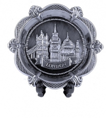 Round Metal London Plate