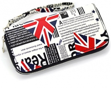 British Large Newspaper Print Union Jack Purse