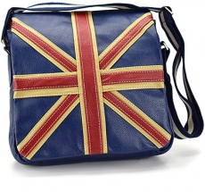 British Faux Leather Union Jack Messenger Bag