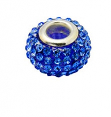 Blue Rhinestone Crystal Bead for Charm Bracelet