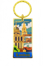 St Pauls Cathedral Brass Tab Keyring