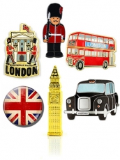 Set of Six London Souvenir Fridge Magnets