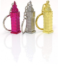 Gift Set of 3 Metal Big Ben Keyrings