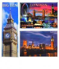 Gift Set of Three Big Ben London Photo Magnets