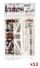 12x Best of British School Kit with Pencil Case