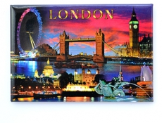 London Landmarks by Night Picture Magnet