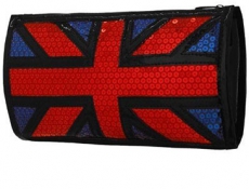 Black Britannia Union Jack Clutch Bag Cosmetic Bag