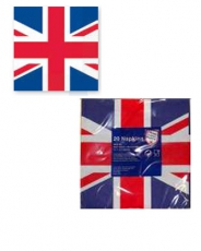 Union Jack Party Supplies Pack of 20 Napkins 2 ply
