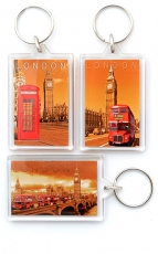 Gift Set of three Acrylic London Keyrings