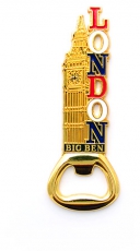 Gold Metal London Big Ben Bottle Opener Magnet