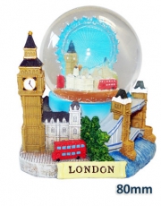 Large 3D Deluxe London Collage Snow Globe