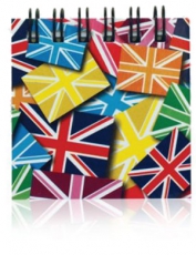 British Multicoloured Union Jack Notepad 9cm