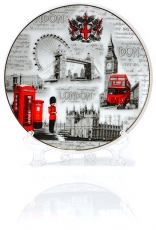 10cm Contemporary Porcelain Plate with Stand