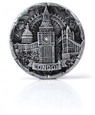 Metallic Look Painted Resin Magnet with Big Ben