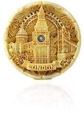 Marble Look Painted Resin Sights Plate Magnet