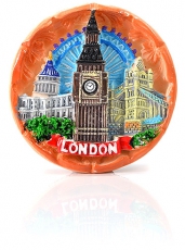 Painted Resin Sights Decorative Plate Magnet