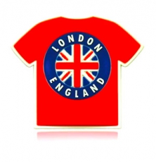 London England T Shirt Rubber Magnet
