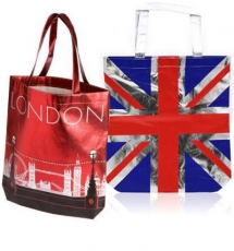 Two London Souvenir Union Jack Non Woven Shopping Bags