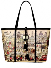 Womens Fashion Carnival Painting Print Handbag