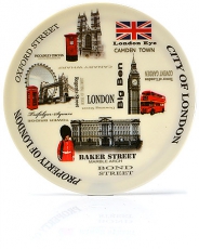 Melamine Plate with Sights and Place Names
