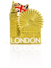 Golden Metal Magnet with Big Ben