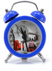 Blue Contemporary Mini Alarm Clock