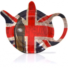 Vintage Union Jack Big Ben Melamine Tea Bag Holder