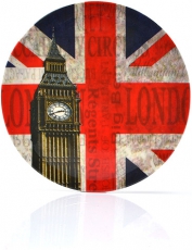 Vintage Union Jack Big Ben Melamine Plate