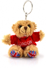 Union Jack Teddy Bear with T-Shirt Keyring