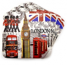 Pack of Four Coasters with Big Ben and Guards