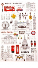 Funny London City Lifestyle PVC Sticker Gift Set