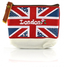 Sweet Retro Canvas Union Jack Coin Purse