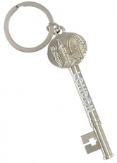 Silver Metal Key Shaped London Souvenir Keyring