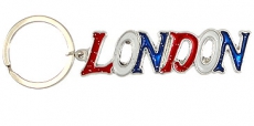 Silver Metal Sparkle Souvenir Keyring