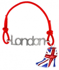 Funky Union Jack Shoe Charm Friendship Bracelet
