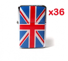 36x British Windproof Union Jack Lighters
