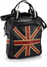 Black UK Flag Backpack Style Faux Leather Shoulder Bag