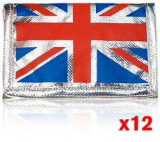 12x British Shiny Union Jack Wallets
