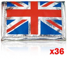 36x UK Shiny Union Jack Wallets