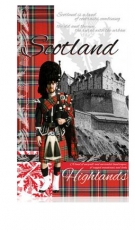 Scottish Heraldic Scotland Souvenir Tea Towel