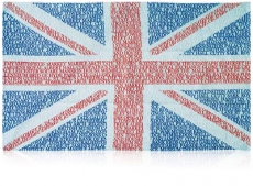 UK Union Jack Typography Tea Towel