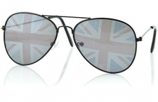 Union Jack Sun Glasses with Black Frame