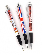 Gift Set of Three Silver Top London Ballpoint Pens