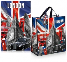 British Capital London Shopping Bag and Tea Towel Gift Set