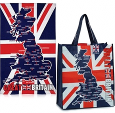 Great Britain Map Bag and Tea Towel Gift Set