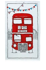 Sketchy London Bus Souvenir Tea Towel