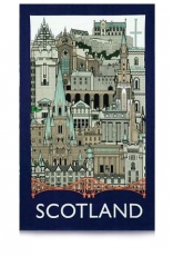 Scotland Landmark Cotton Tea Towel